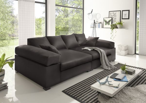 Big Sofa Couchgarnitur Megasofa Riesensofa AREZZO - Kunstleder Braun