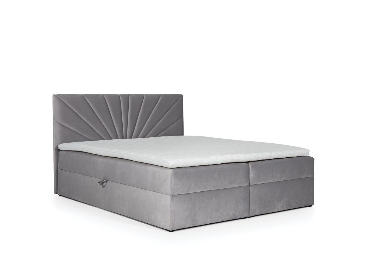 Boxspringbett Schlafzimmerbett CARERRA 160x200cm Grau
