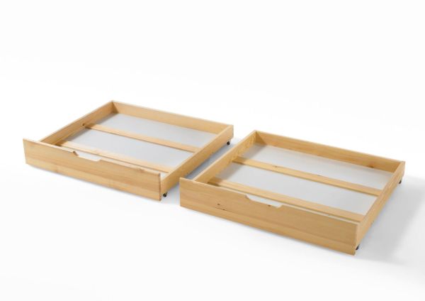 Bettkasten Schubkasten Set 2 x Stück für div.Betten Kiefer Natur