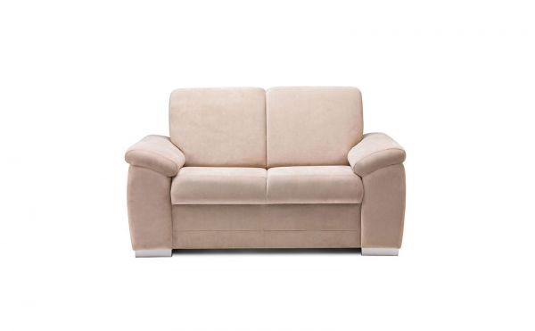 Sofa 2-Sitzer VINZENT Polyesterstoff Sandbeige 150x90x87 cm