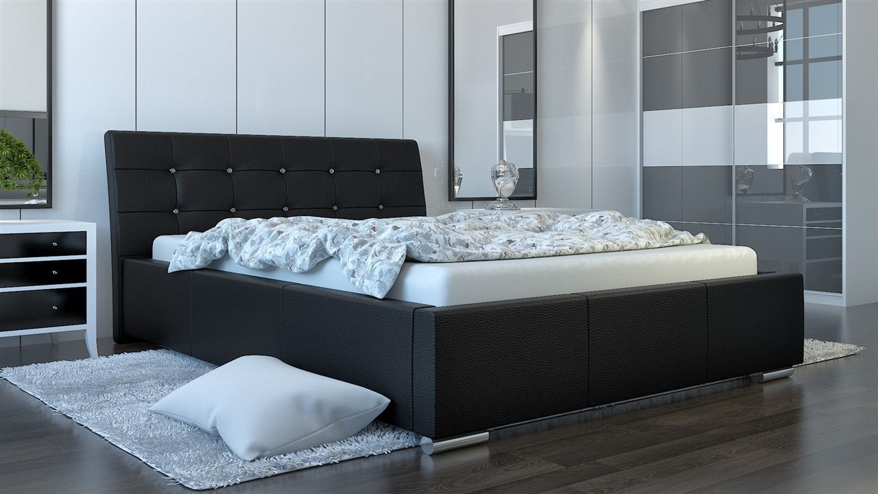 Polsterbett Bett Doppelbett PINO Deluxe 200x200cm inkl.Bettkasten