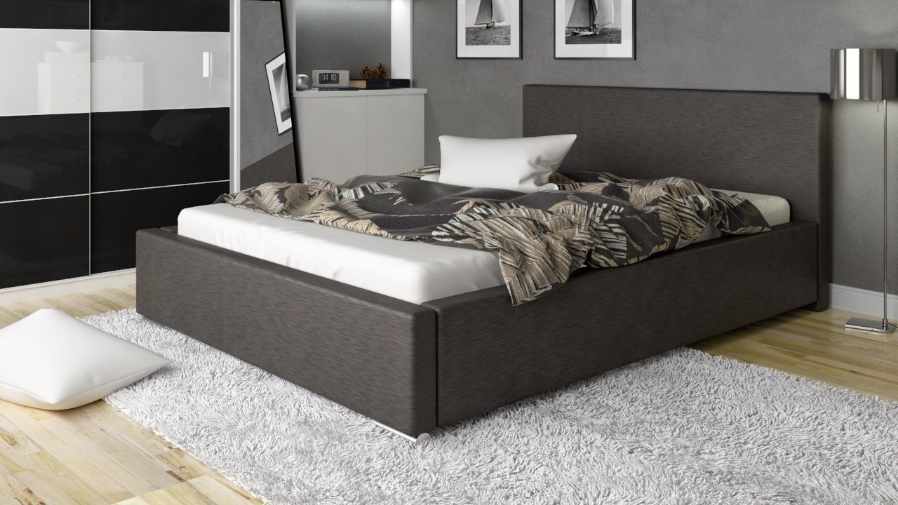 Polsterbett Bett Doppelbett NELIO 160x200cm inkl.Bettkasten