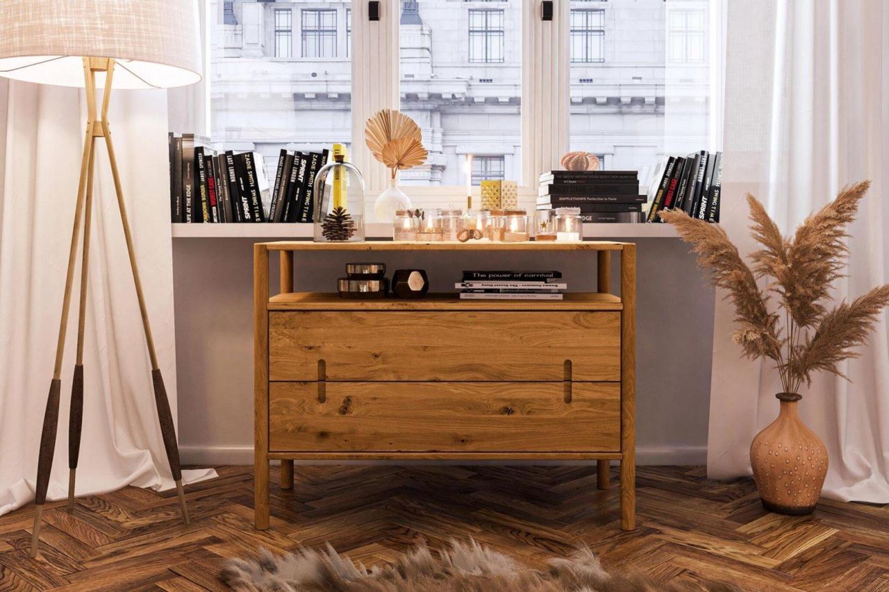 Kommode Schrank SAGA Eiche massiv 108x84x46 cm