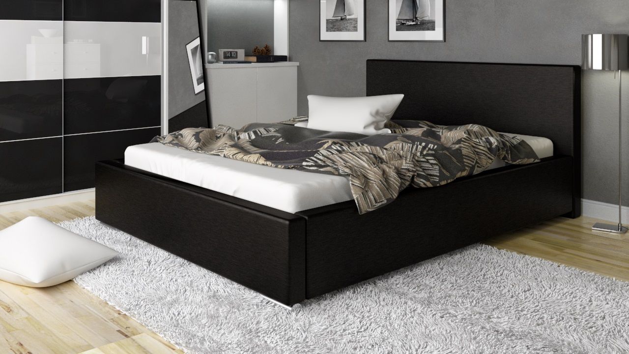 Polsterbett Bett Doppelbett NELIO 160x200cm inkl.Bettkasten