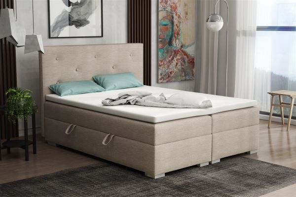 Boxspringbett Schlafzimmerbett PADUA 160x200cm inkl.Bettkasten