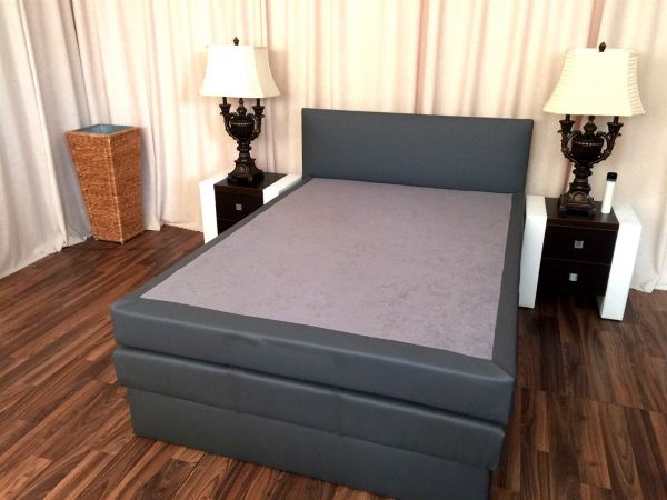 Boxspringbett Schlafzimmerbett SALERNA 100x200 cm inkl.Bettkasten